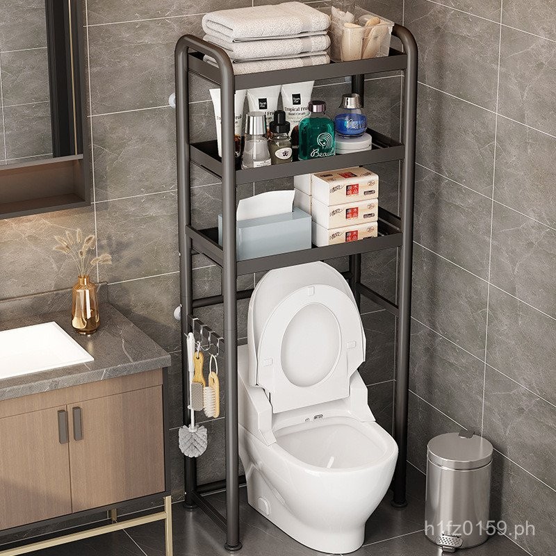 Smart Shelf Storage Rack Toilet Organizer Behind Toilet Bathroom Gap ...