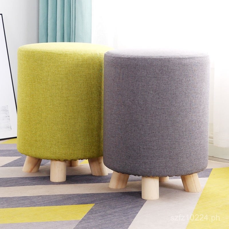 Chair Fitting Room En Dressing Table Solid Wood Four-Legged Stool Small ...