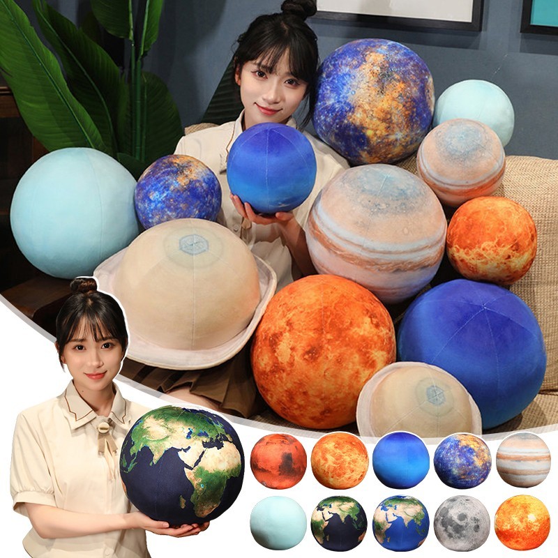 Lifelike Solar System Planet Earth Plush Toy Stuffed Round Ball Throw ...