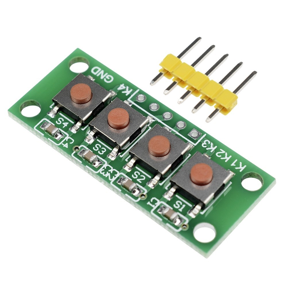 5Pin 1x4 4 Keys Button Keypad Keyboard Breadboard Module for DIY for ...