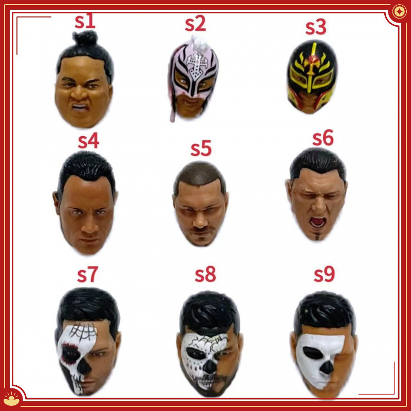 Wwe Wrestler figure Head Carving Joint Movable Doll Accessories DIY ...