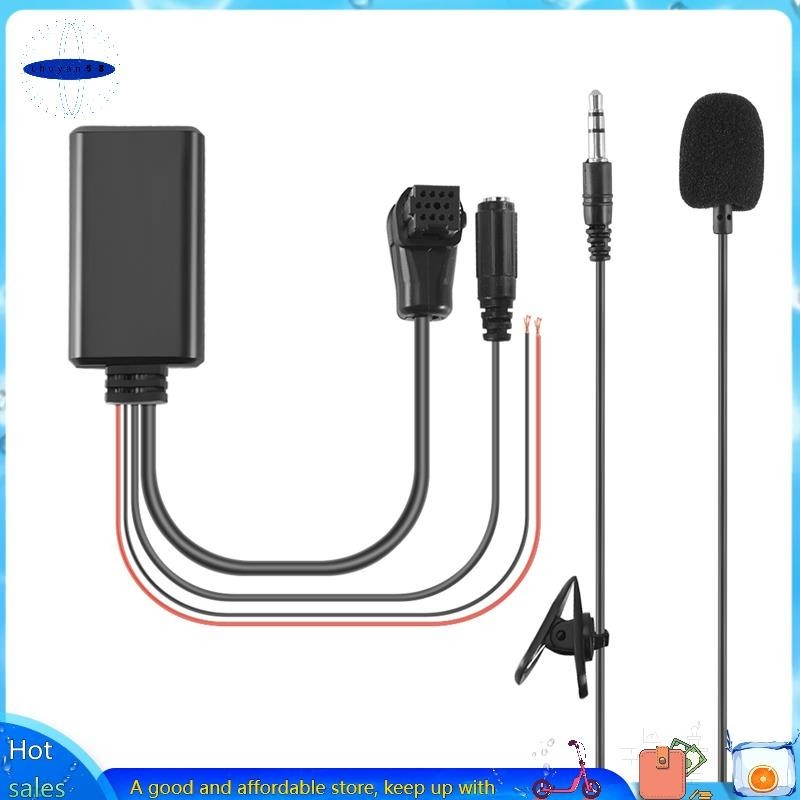 【chuyan58】Car Bluetooth 5.0 Aux Cable Microphone Handsfree Mobile Phone