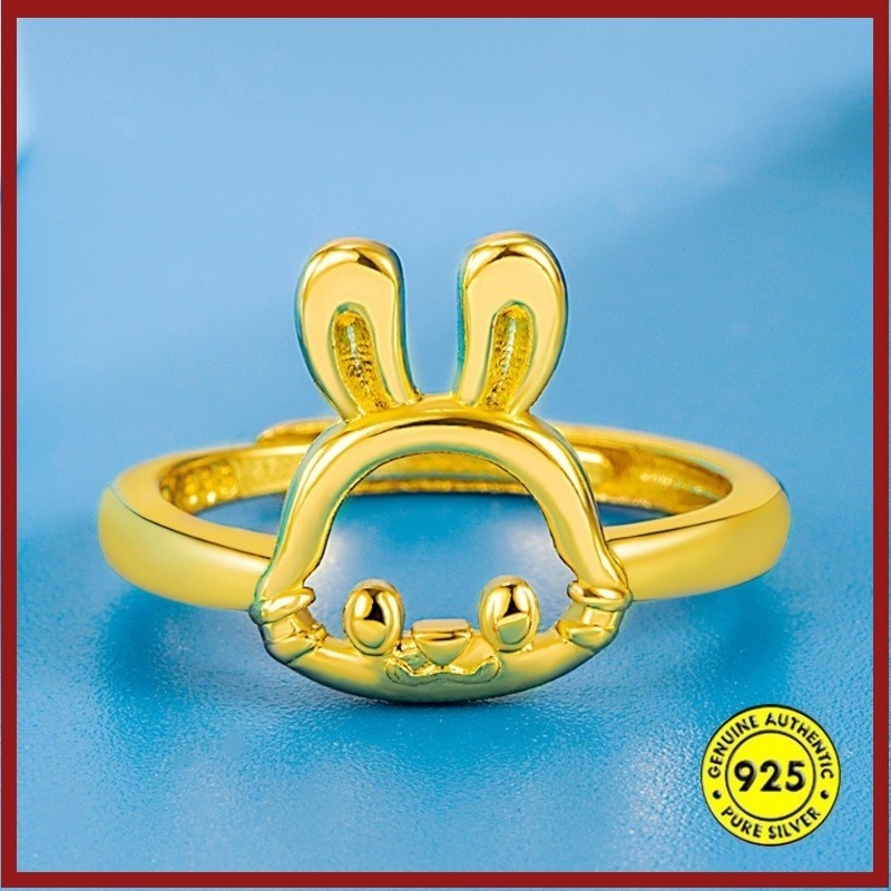 Novel Alluvial Gold Hollow Bunny Ring | Shopee Philippines