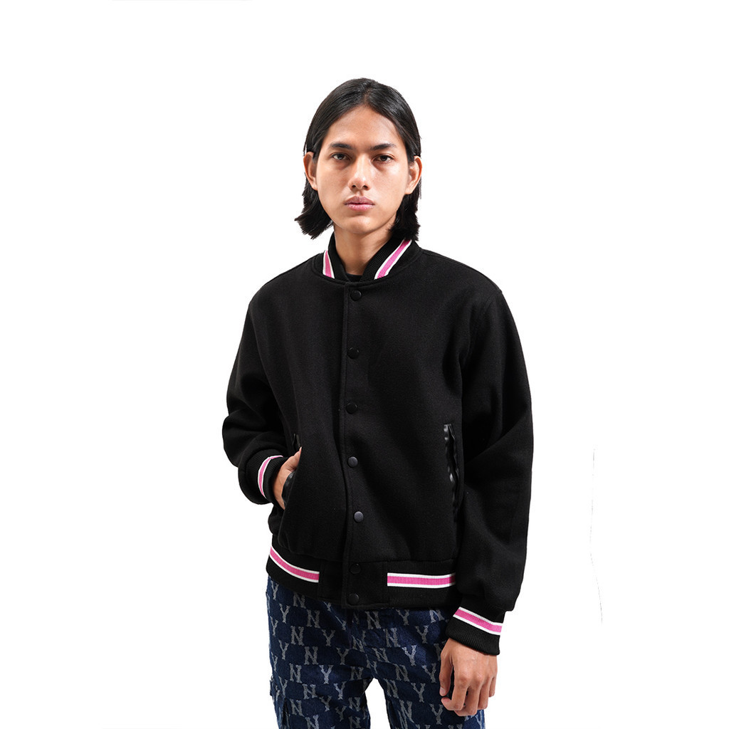 Stussy S Talk Melton Varsity Jacket Varsity Jacket for Men