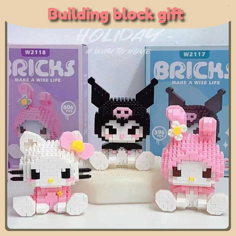 Nano Blocks HelloKitty Pochacco Kuromi Model Toys Gifts Building Blocks ...