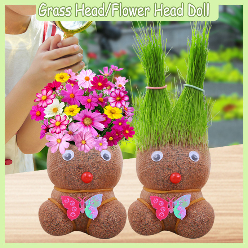 CODGrowing Grass Head Doll Best store Grass Head Room Decor Children