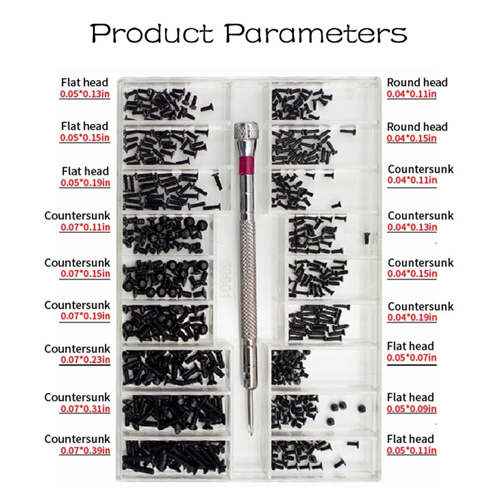 500Pcs/Box Mini Screw Kit 18 Types Screws Tool Set For Laptop Computer ...