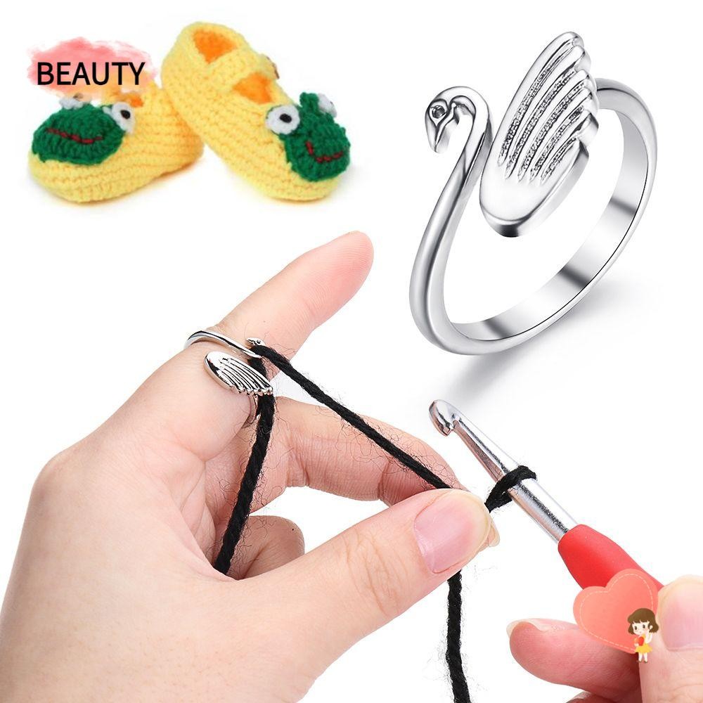 BEAUTY Knitting Loop Crochet Ring Household Knitting Tools Adjustable ...