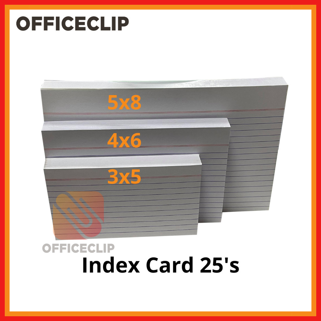 Office Clip Index Card 25pcs | Shopee Philippines