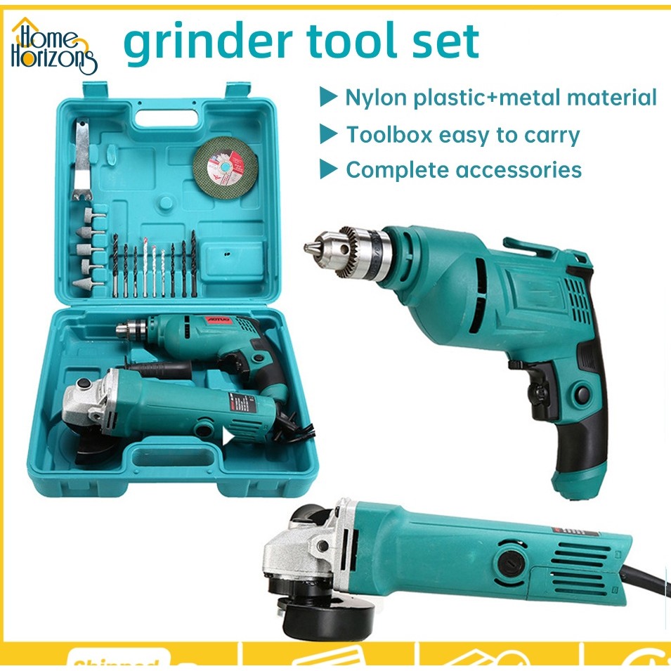 2 in1Powerful Angle Grinder and Cordless Drill Set Power Tool Set 850W ...