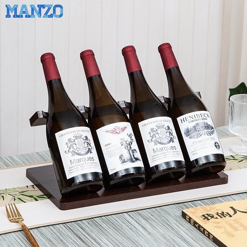 Solid Wood Wine Rack Wine Cabinet Decoration Retro Wine Display Shelf ...