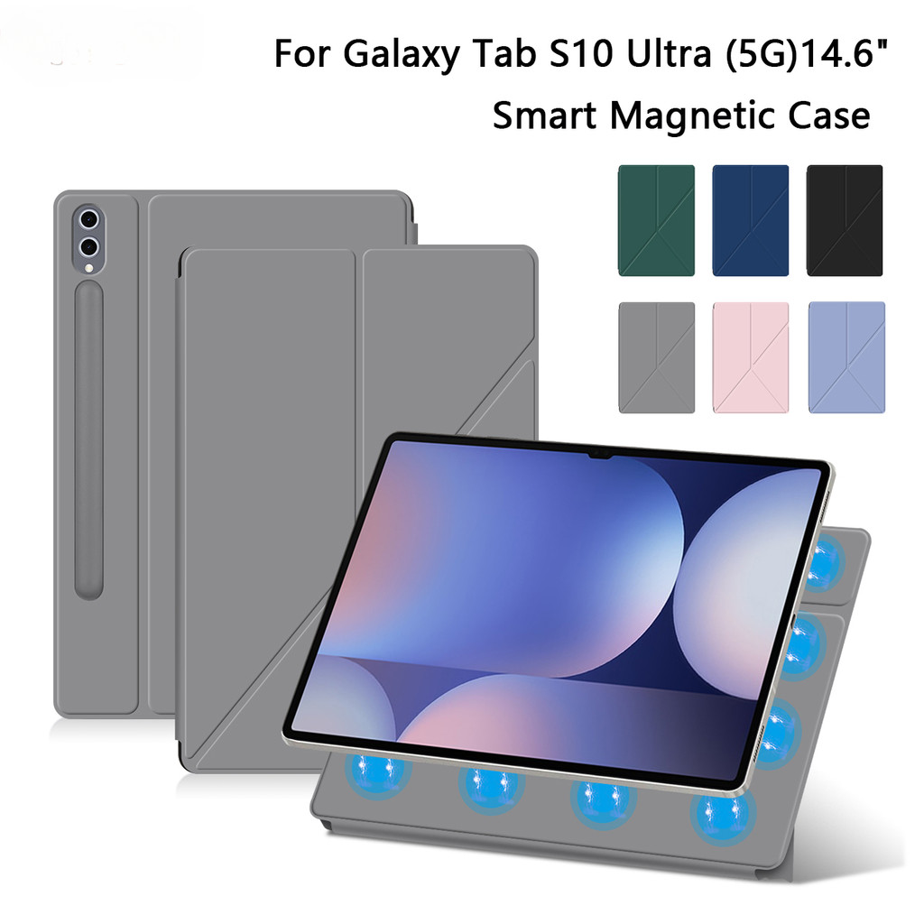 Foldable Magnetic Smart Tablet Case for Samsung Galaxy Tab S10 Ultra 14 ...