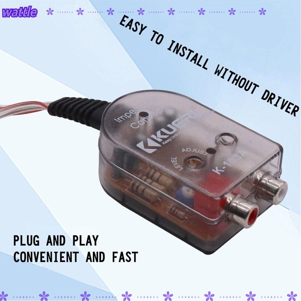 WATTLE Car Audio Subwoofer Converter, High Level 12V Audio Impedance ...