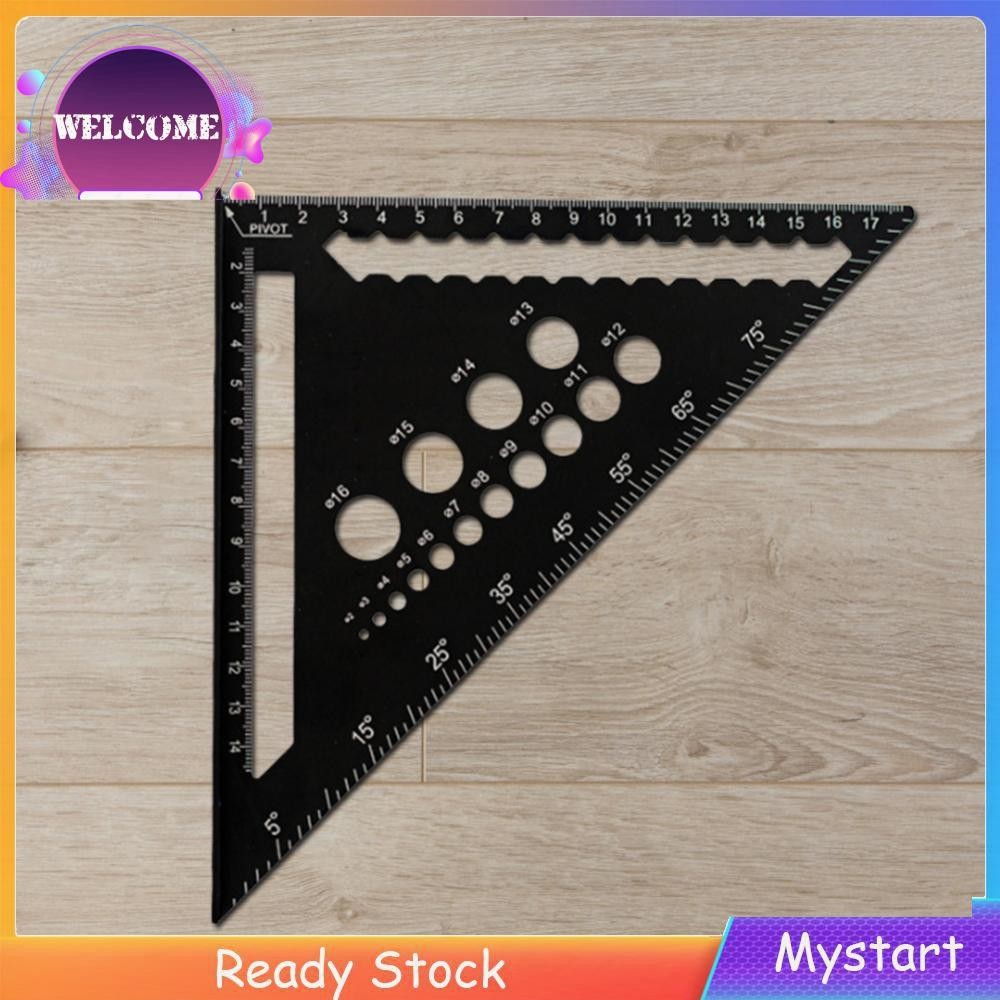 7 Inch Triangle Ruler Carpenter Set Square Aluminium Alloy Metric Try ...