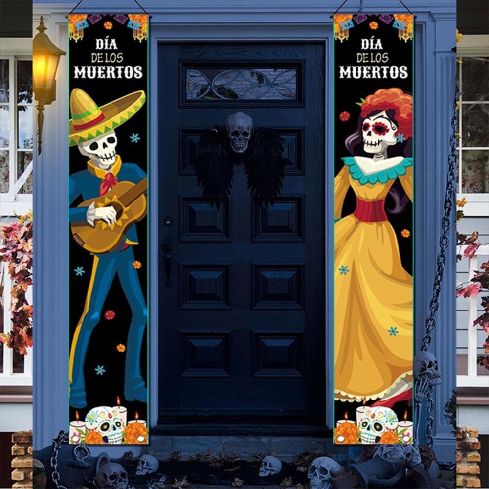Day of the Dead Porch Sign, Mexican Dia De Los Muertos Party Door ...