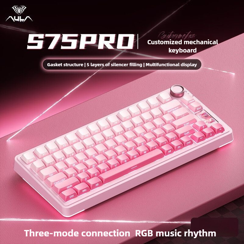 【Local Delivery】AULA S75 Pro 3Mode Wired/2.4G/Bluetooth Mechanical ...