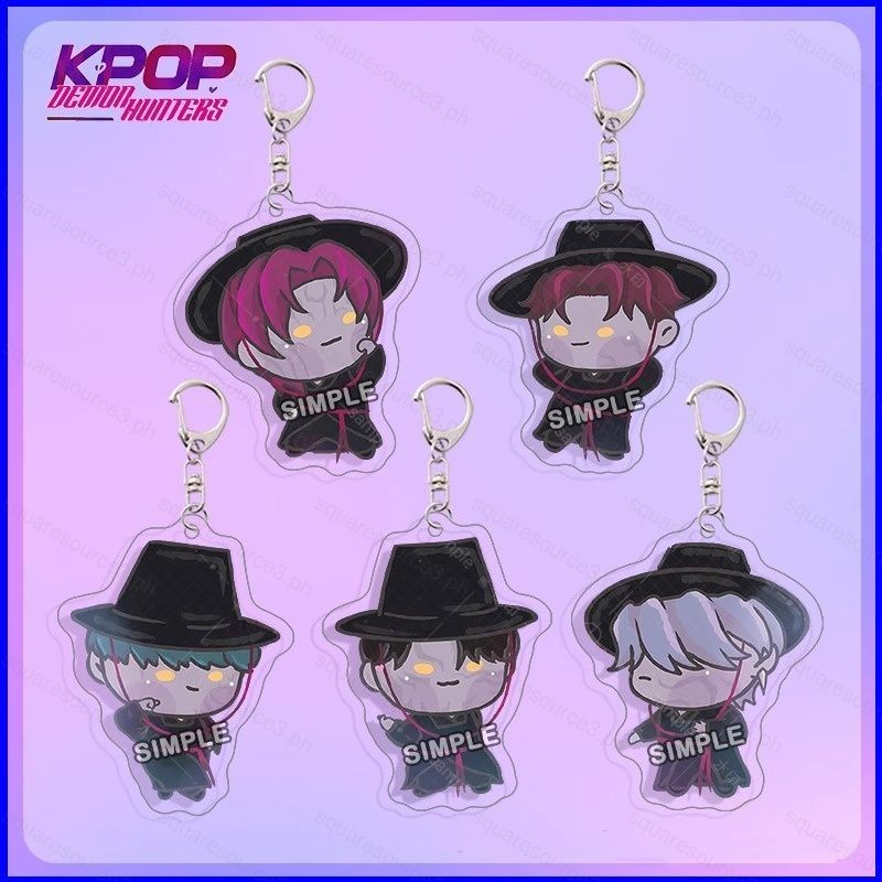 SQ3 KPop Demon Hunters Saja Boys Jinu Abby Baby acylic key holder ...