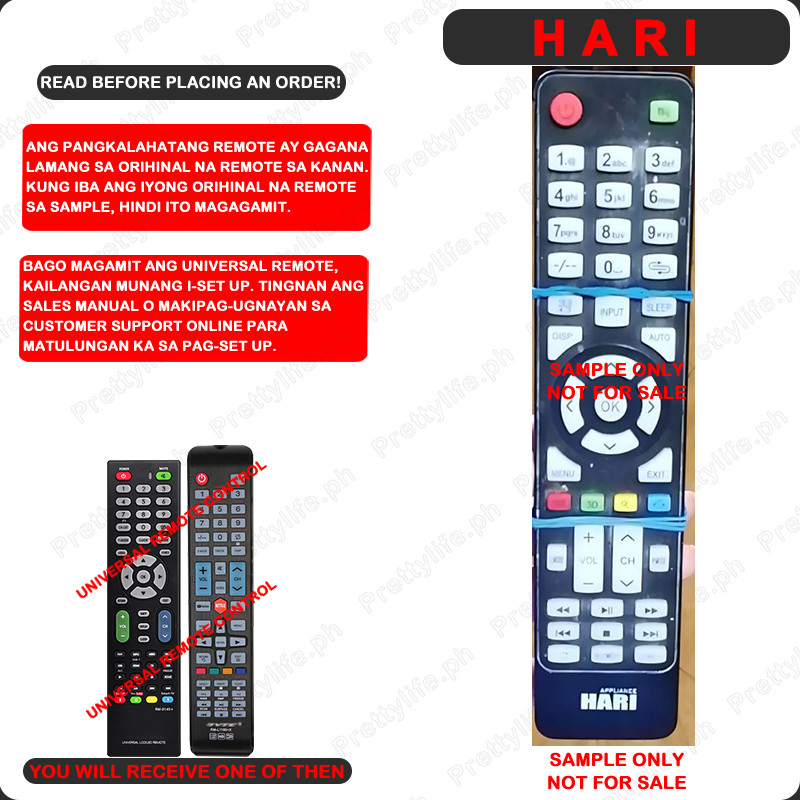 LED Smart TV Remote Control Compatible hari led tv remote na gagana sa ...