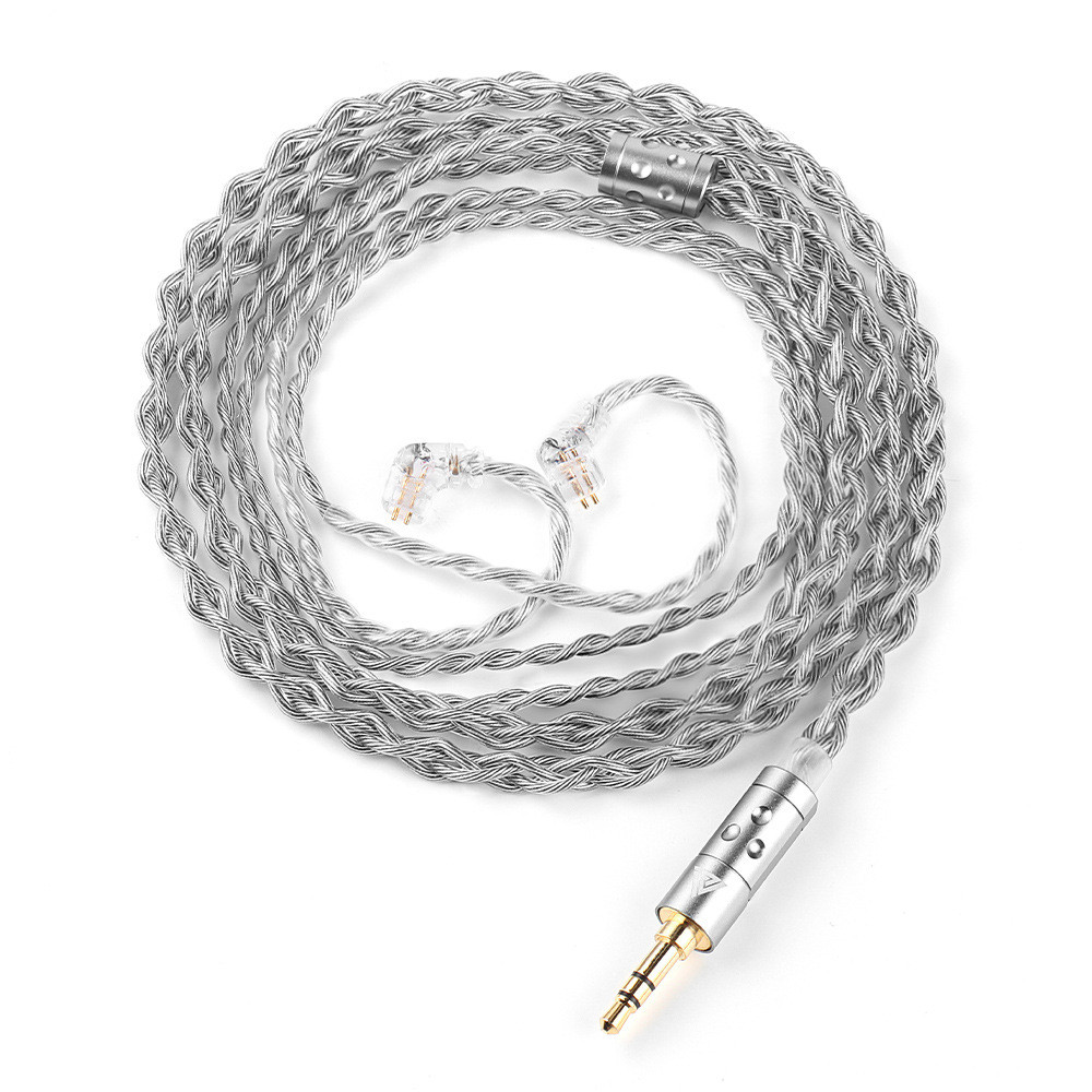 QKZ T7 SilverPlated Cable 3.5mm Plug QDC 2PIN 336 Core Silver Plated ...
