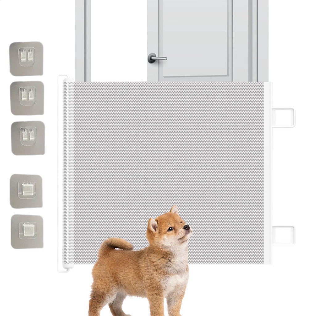 Retractable Door Barrier for Pets Retractable Door Barrier for Dogs and ...