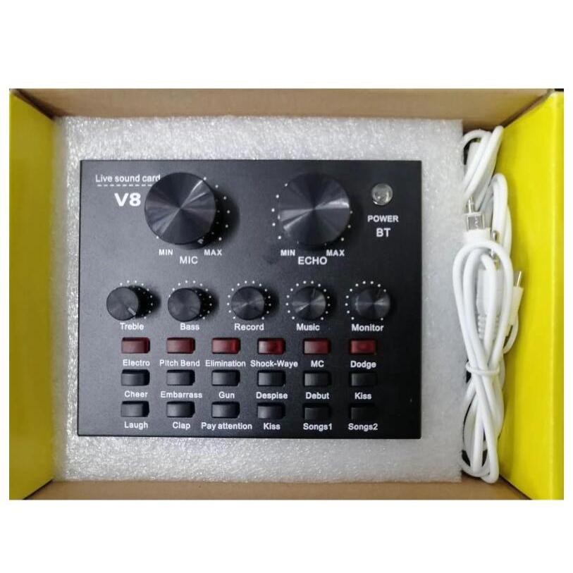 Adventurers V8 Sound Card, Sound Effects Board with Audio Mixer for ...