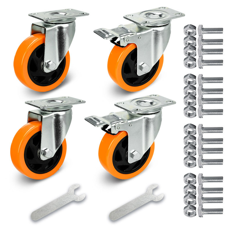 Exclusive Supply4Inch5Inch PVC Orange Openwork Caster Set Base Plate ...