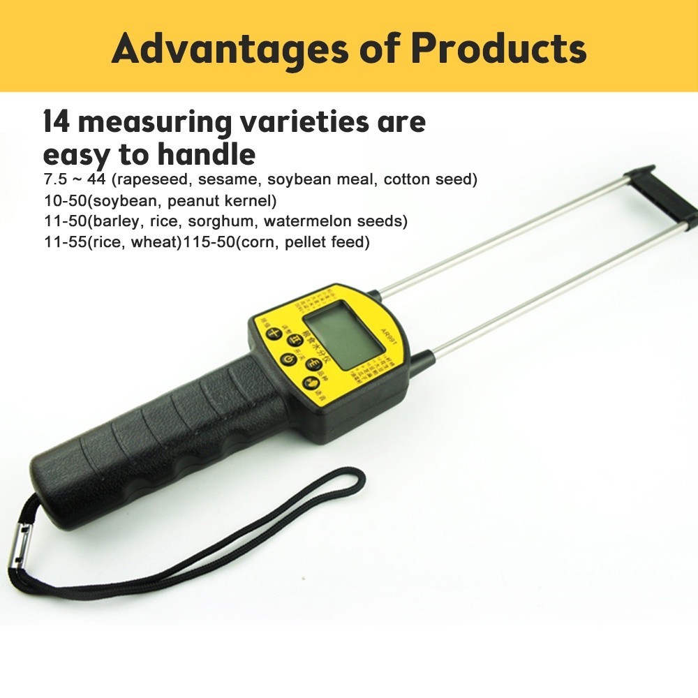 Digital Moisture Meter Water Leak Detector Moisture Tester Pin Type LCD