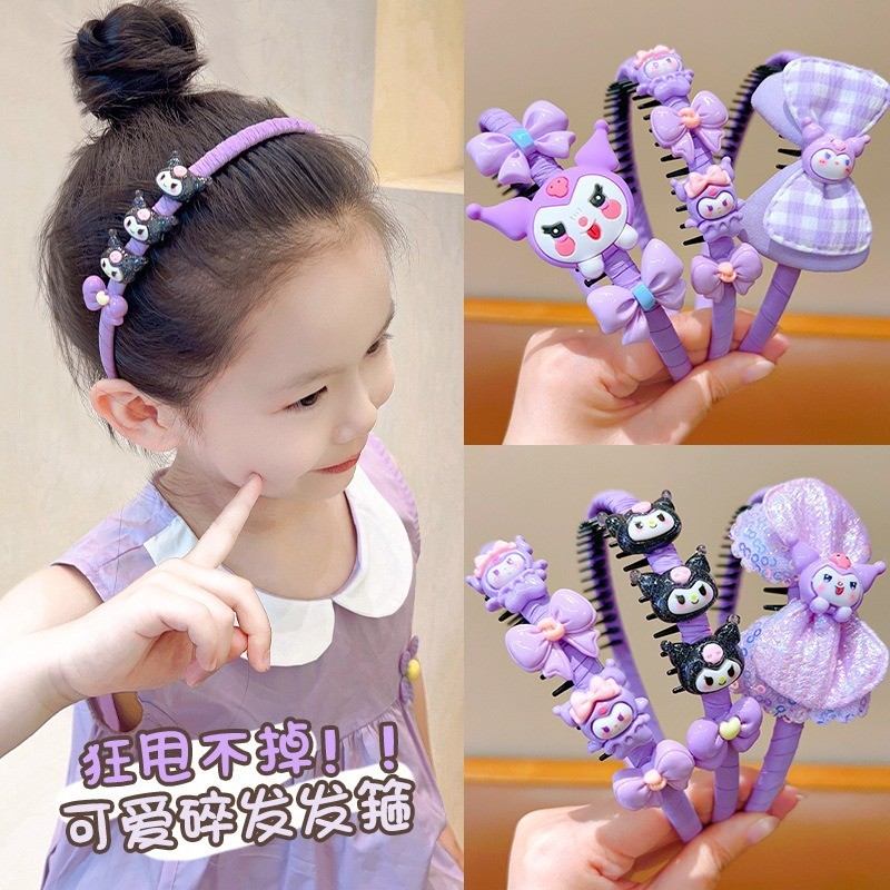 1Pcs Children Cute Sanrio Kuromi Cartoon Hairbands Headwears Girls ...