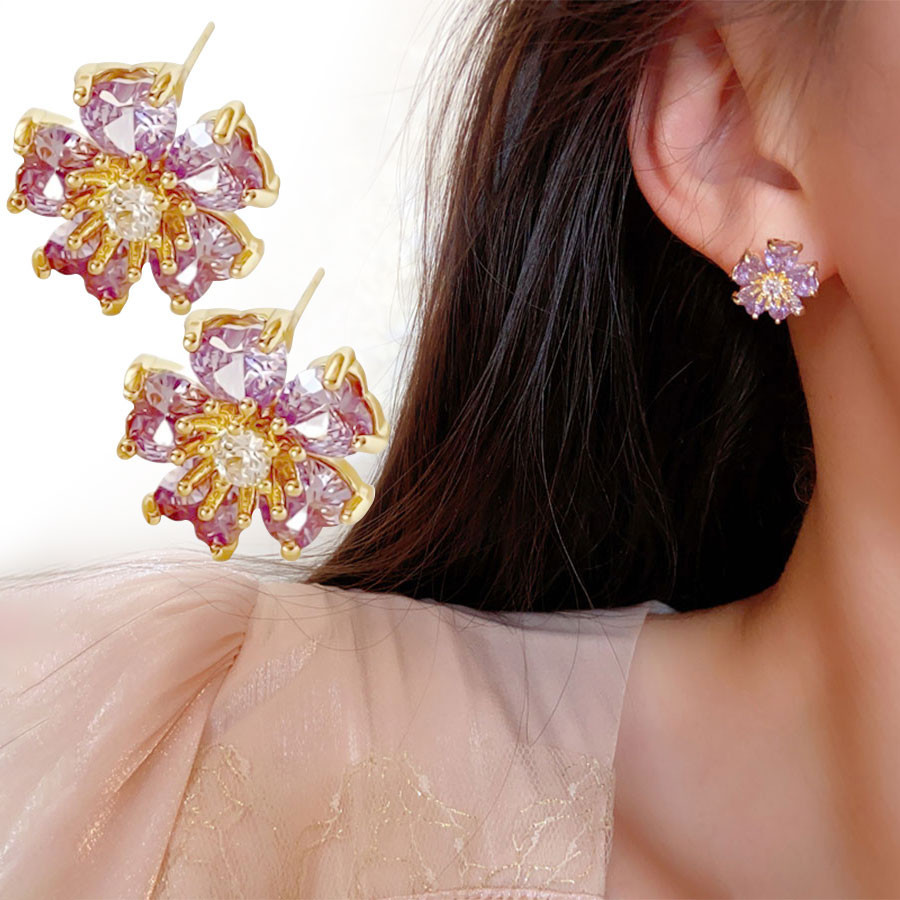 Pink Flower Rhinestone Temperament Elegant Fashion Light Luxury High