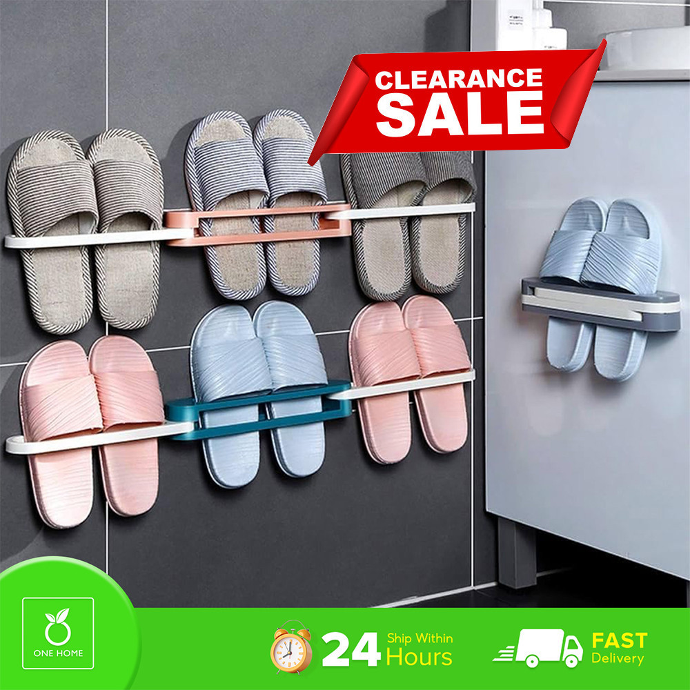 One Home CLEARANCE SALE Wall Mounted Creative Folding Slippers Shelf ...