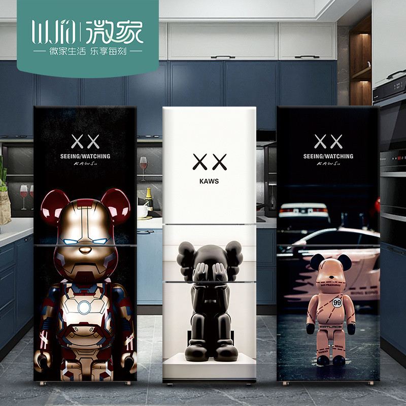 Fashion Brand Fridge Stickers Full Stickers Sesame Street kaws Custom ...