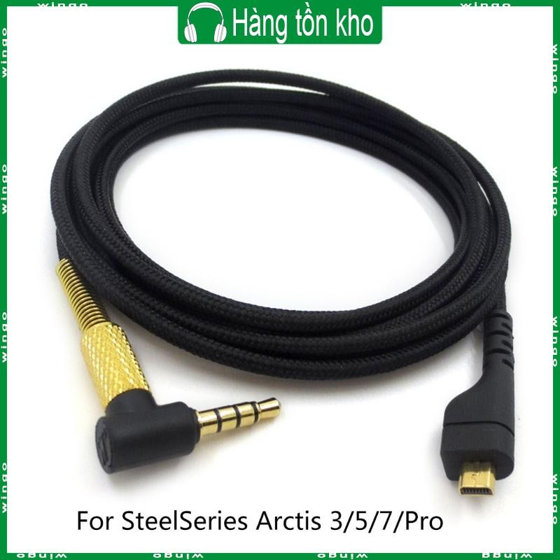 WIN Gaming Cable Cord Extension 2m Long Headphones for Arctis 3 5 7 Pro
