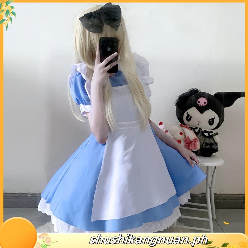 Adult Alice In Wonderland Costume Cosplay Women Girl Maid Fancy Dress ...