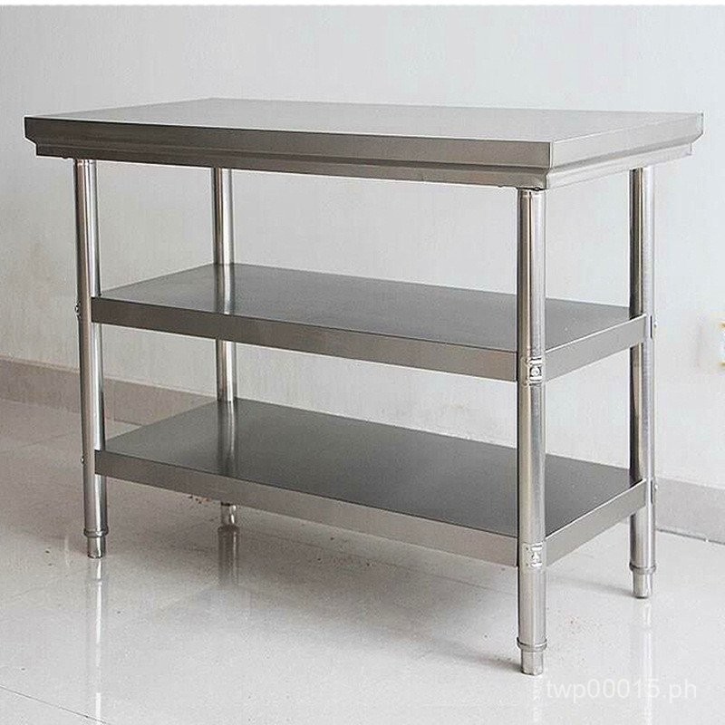 Thickened Stainless Steel Workbench Commercial Kitchen Console ...