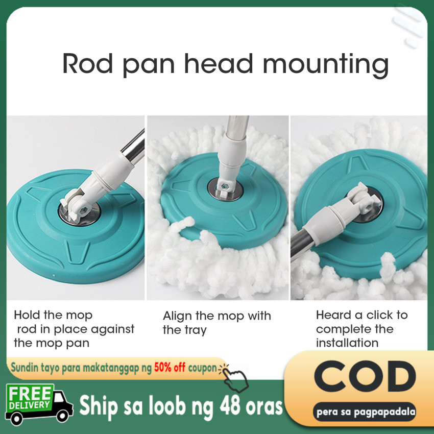 Spin Mop and Bucket Set Cleaning Stick Basket Spin Washer Magic Broom