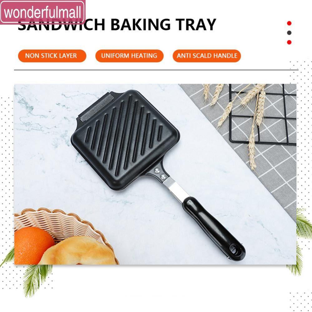 ♚WM♚ Sandwich Maker Double-Coated Non-Stick Sandwich biking pan Toasted ...