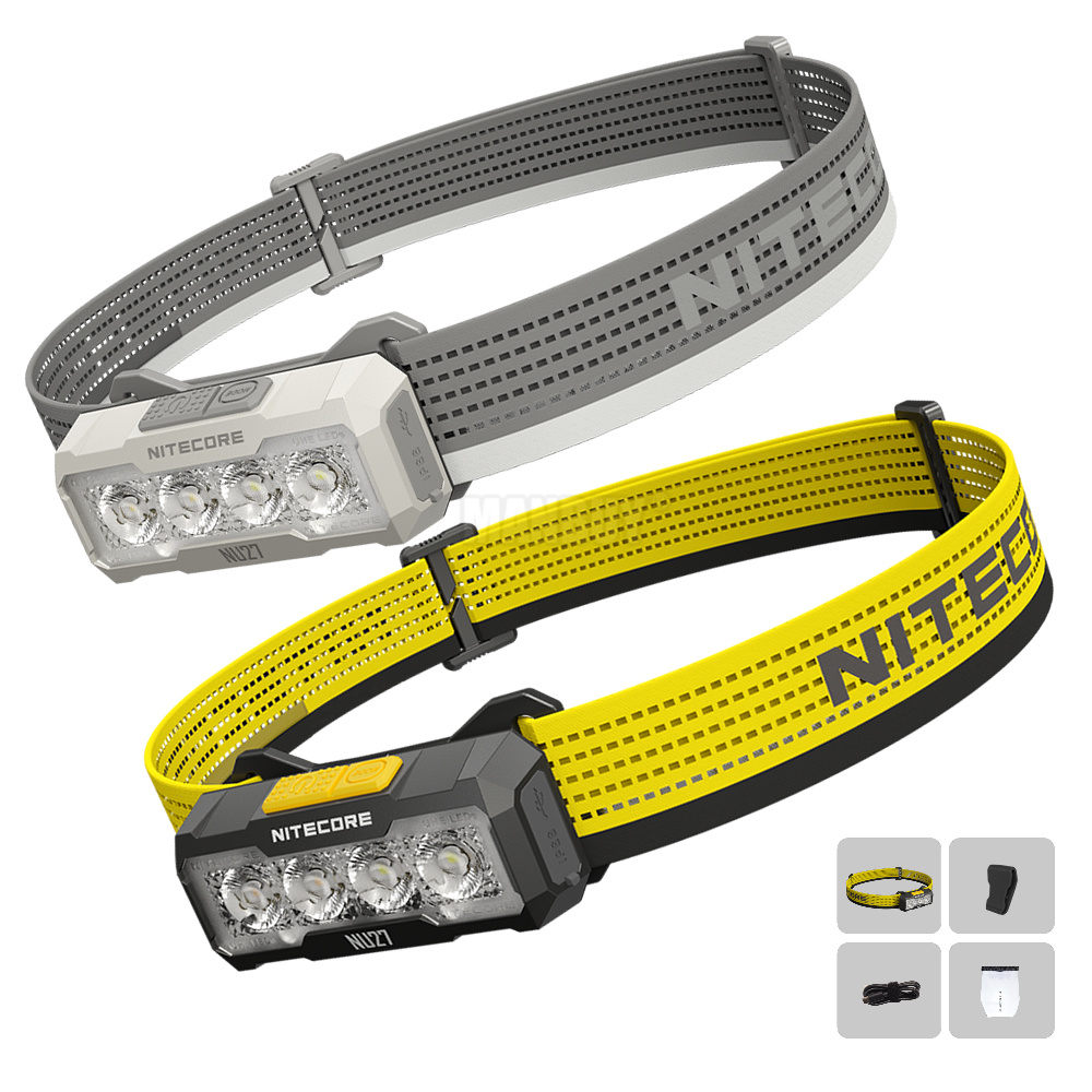 Nitecore NU27 600 Lumens Running Camping Headlamp Usb C Rechargeable With Warm Neutral And Cool White Lights Red Light Including Nitecores Sticker (white)(color:white - View #2