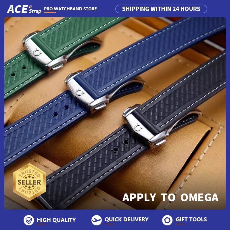 Apply To OMEGA 20mm Rubber Watch Strap Matching Seamaster 300 AQUA ...