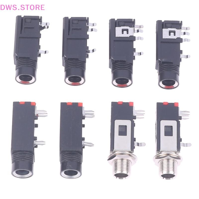 DWS 2PCS 6.35mm Audio Jack 3Pin Stereo Audio Socket Microphone Welding ...
