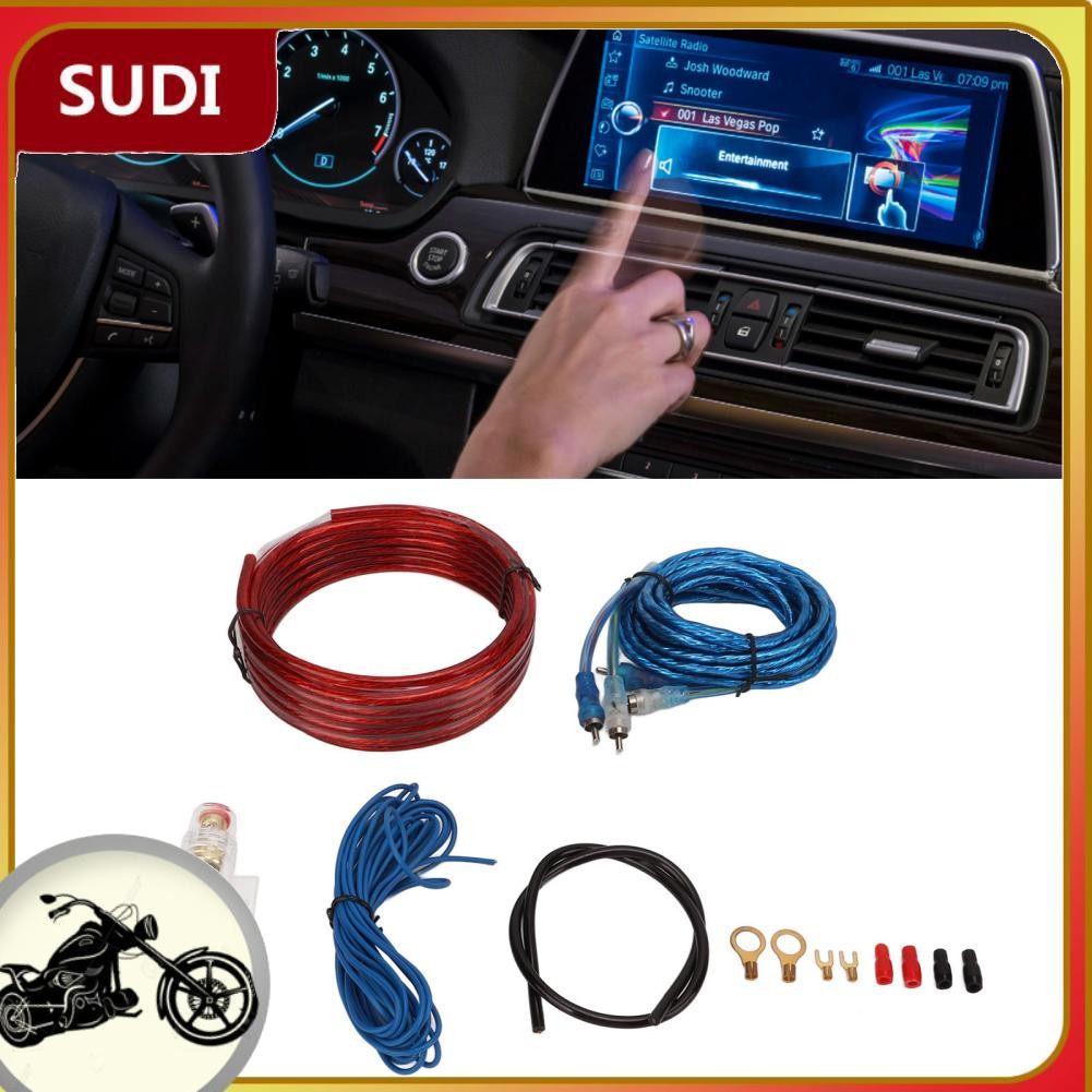 Sudi Car Amplifier Wiring Kits Wearproof Audio Cable Kit Complete Anti