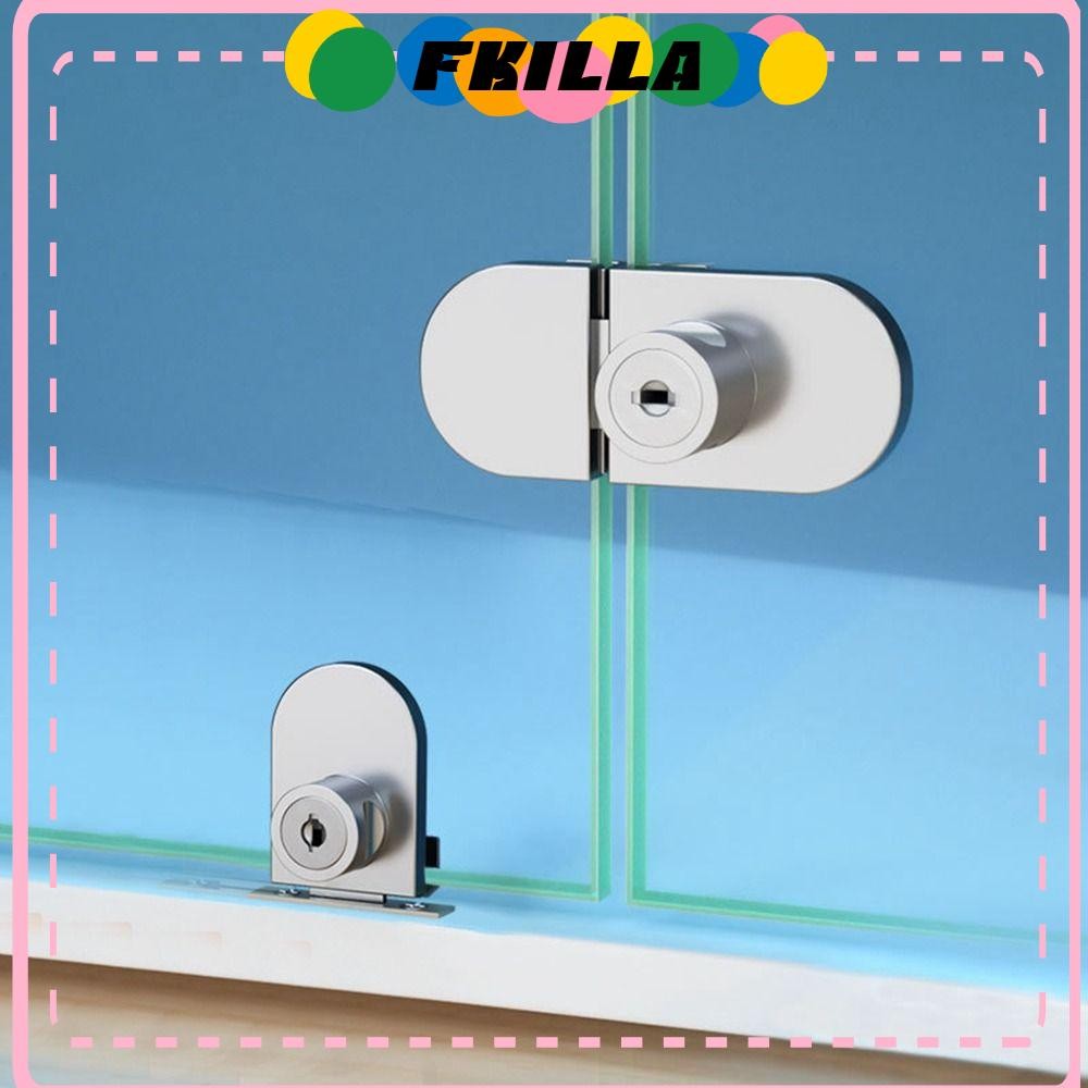 FKI Door Lock Home Office Double Open Sliding Stainless Steel