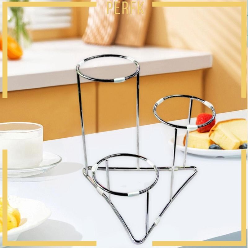 [Perfk] 3 Tier Serving Tray Platter Stand Buffet Container Holder Dish ...