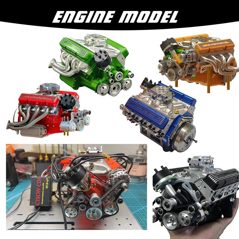 V8 Engine Model Toy Small-Block Engine Model Kits Resin Craft Toy ...