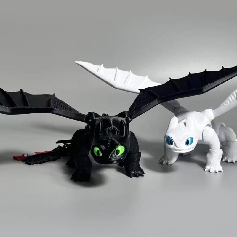 3d Printable Toothless Figurine with Movable Wings and Joints ...
