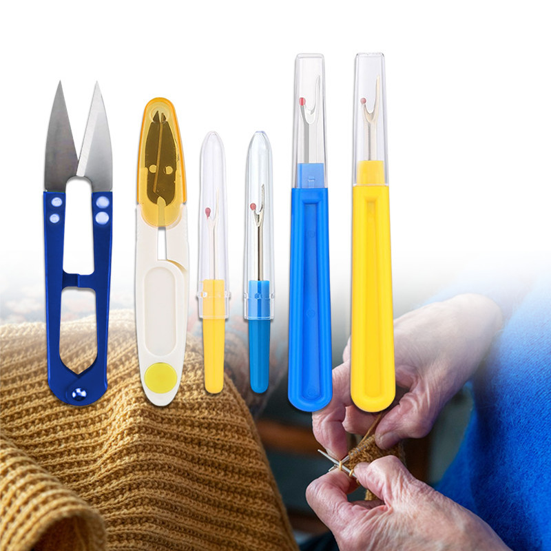 6 Pcs Seam Ripper and Thread Remover Kit with Trimming Scissor, 2 Big ...