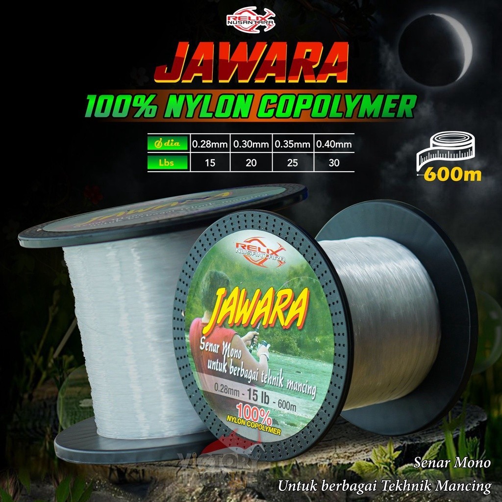 Extra BONUS Relix NUSANTARA JAWARA CLEAR FISHING STRINGS 600 METERS