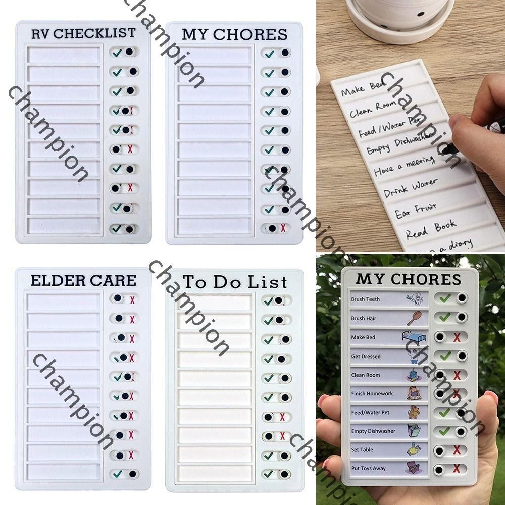 CHAMPIONO Checklist Daily Planner Student Holiday Task Reusable ...