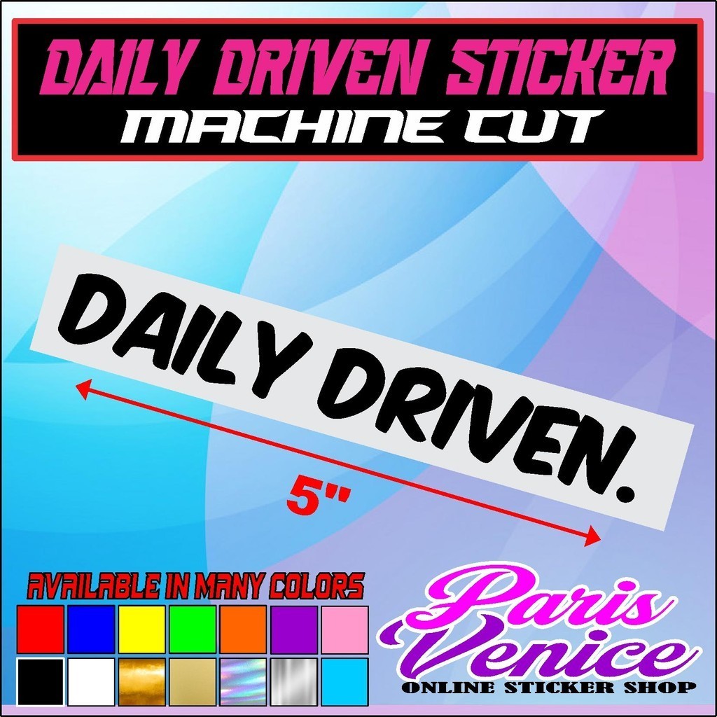 daily driver logo sticker machine cut diecut original sticker | Shopee ...