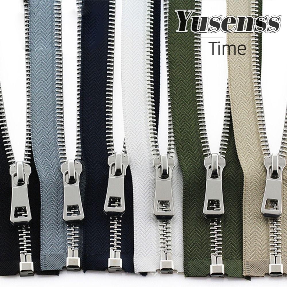 YUSENSS 5# Zipper, Metal Platinum Auto Lock, Open-end 45cm/17.72 inch ...
