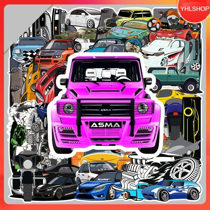 61 Types Of Stickers Cartoon Style Graffiti Car Sticker | Shopee ...